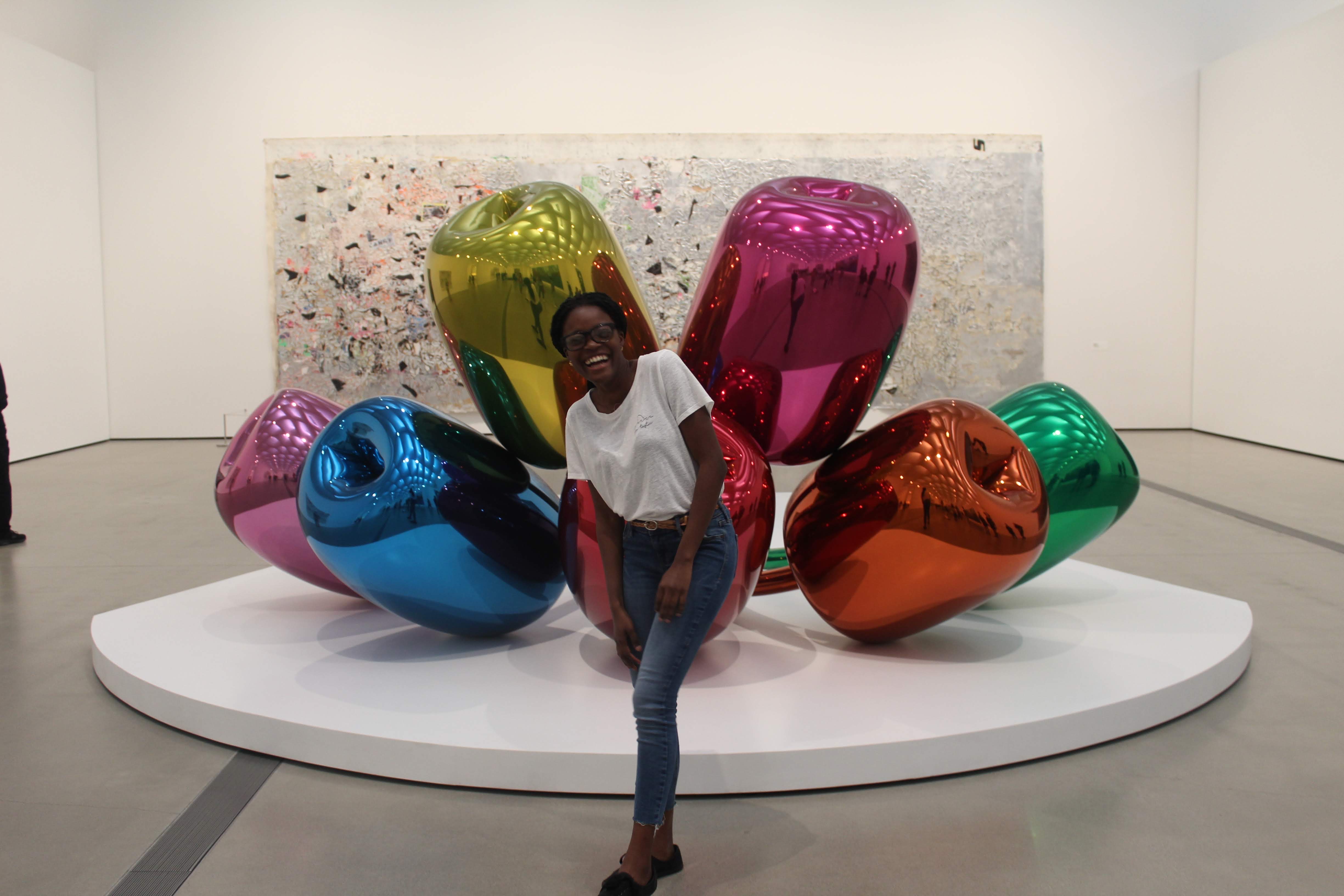 The creator, Dorcas, at the Broad